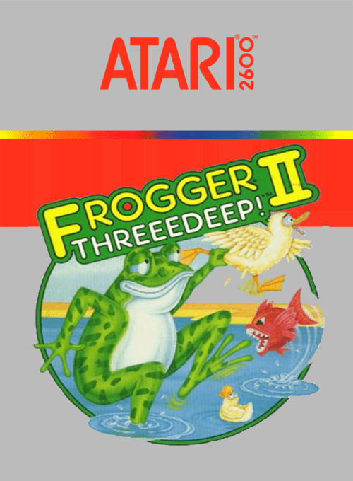 Frogger II: Threeedeep box art for Atari 2600